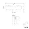Surface-mounted shower mixer LAVOA