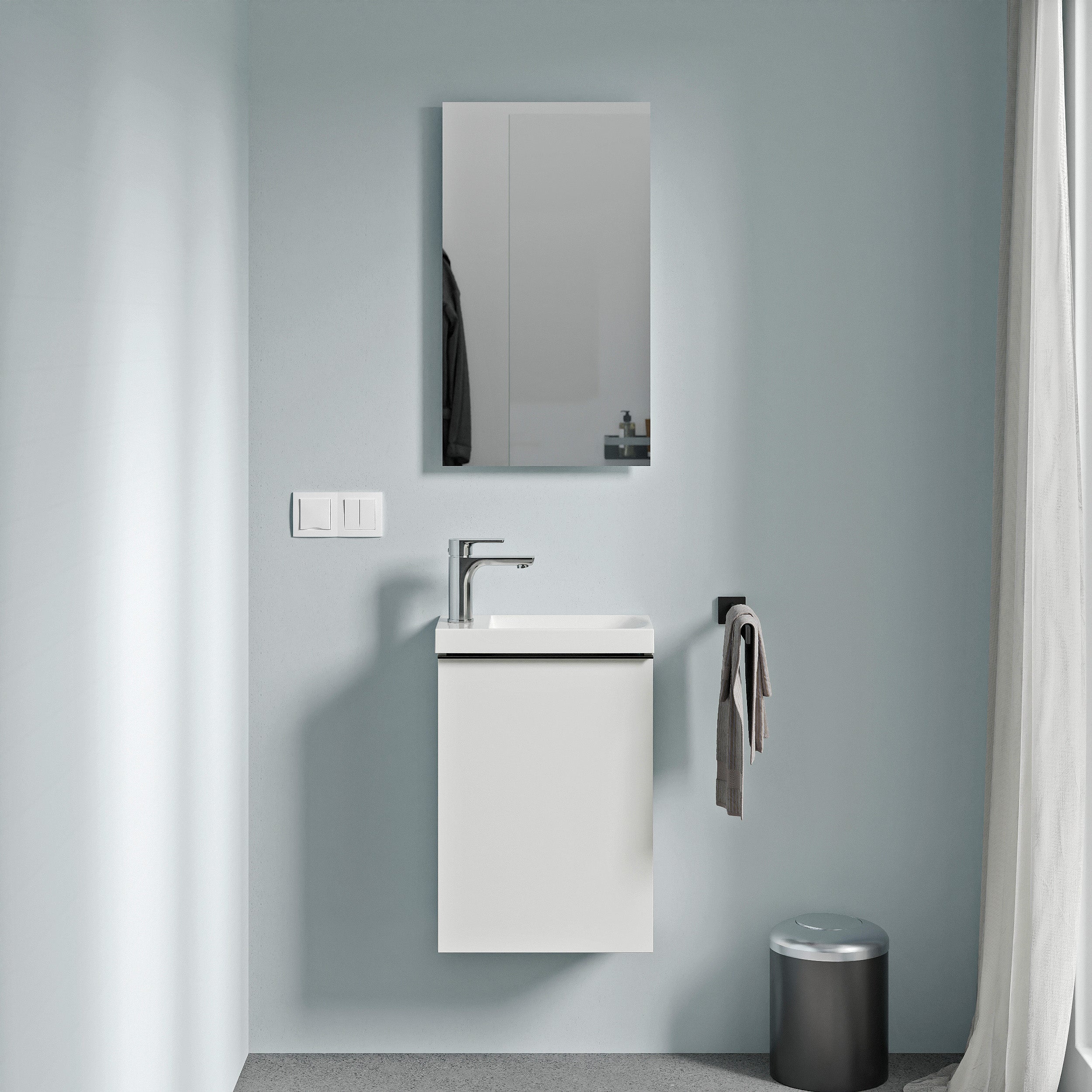 Guest toilet bathroom furniture set TIM 40 cm with washbasin
