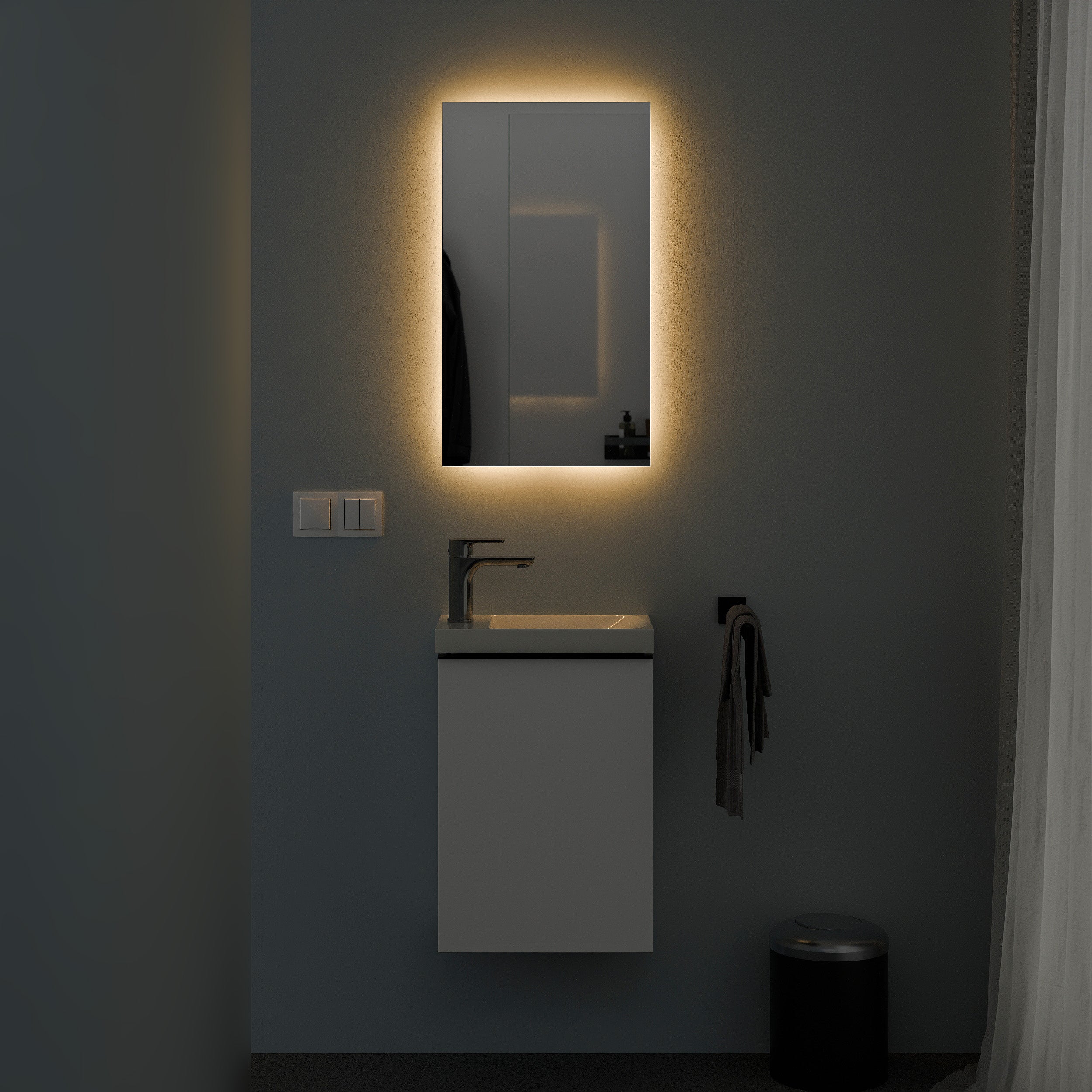 Guest toilet bathroom furniture set TIM 40 cm with washbasin