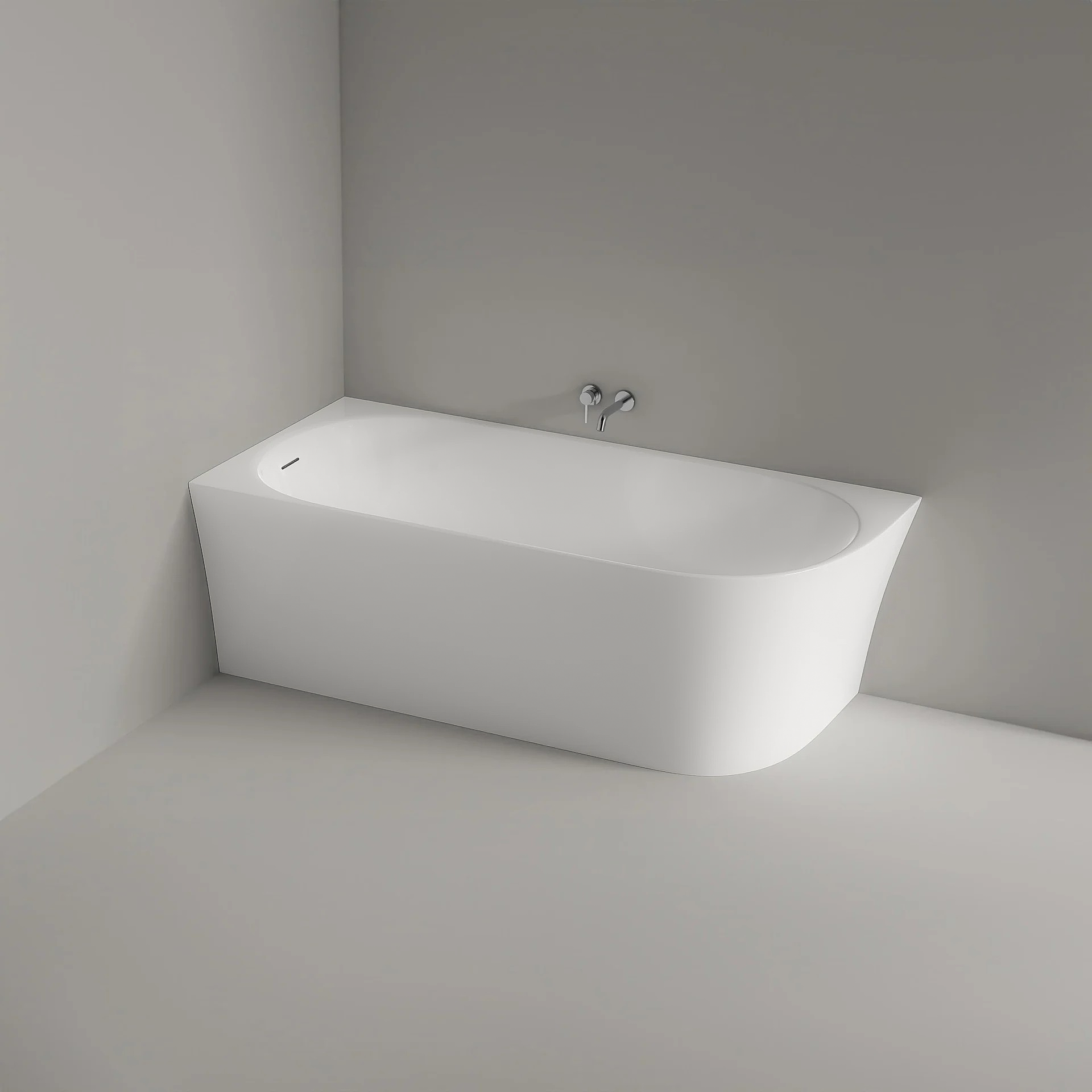 Freestanding space-saving bathtub NORA CORNER