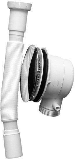 Shower tray 140 x 90 cm - rectangle design - with waste fittings