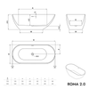 Freestanding bathtub ROMA 2.0