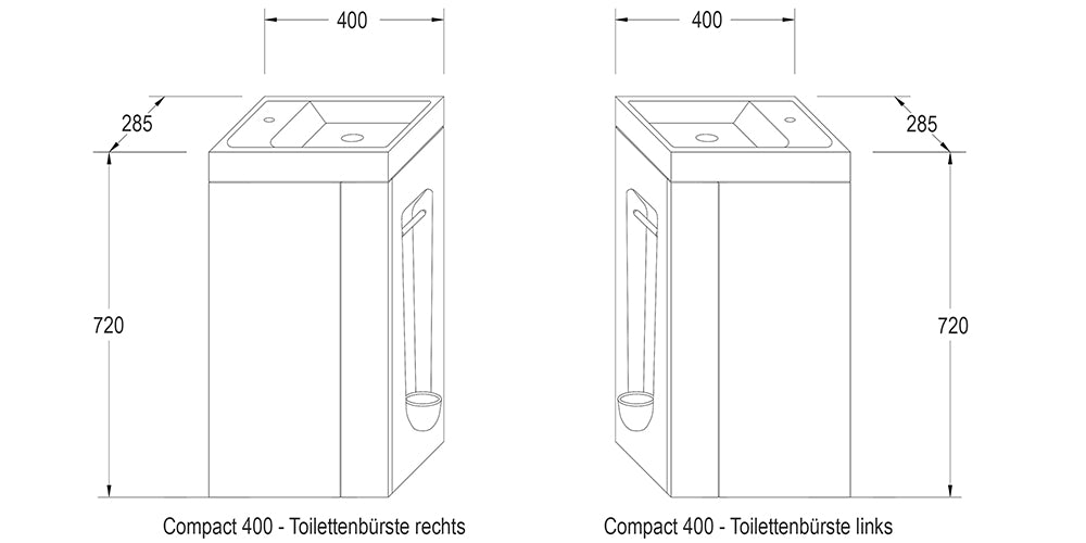 Bathroom furniture set Compact 400