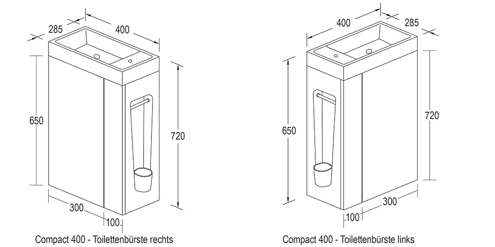 Bathroom furniture set Compact 400