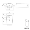 Freestanding washbasin PB2175 WAVE