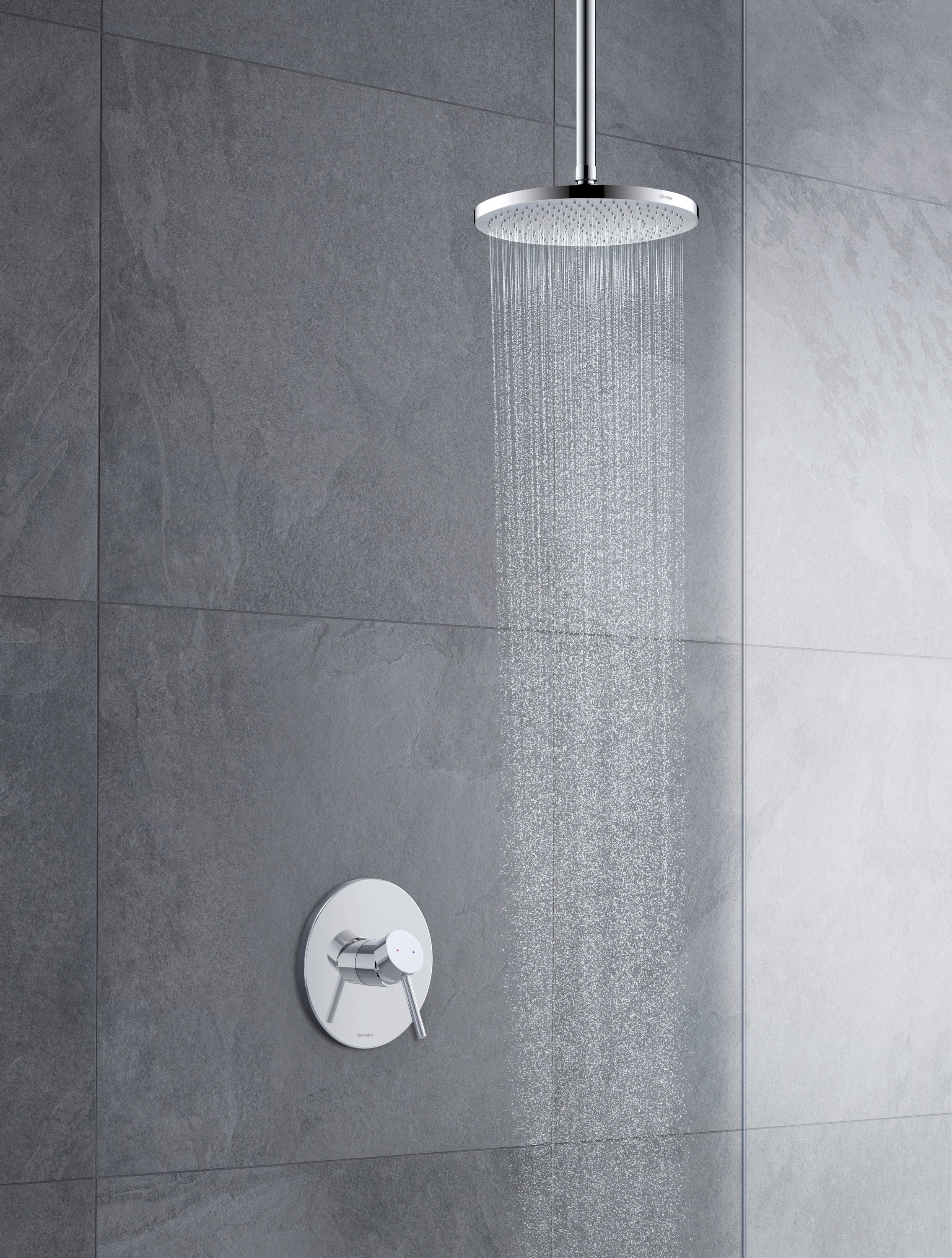 Duravit Circle concealed single lever mixer set high-gloss chrome