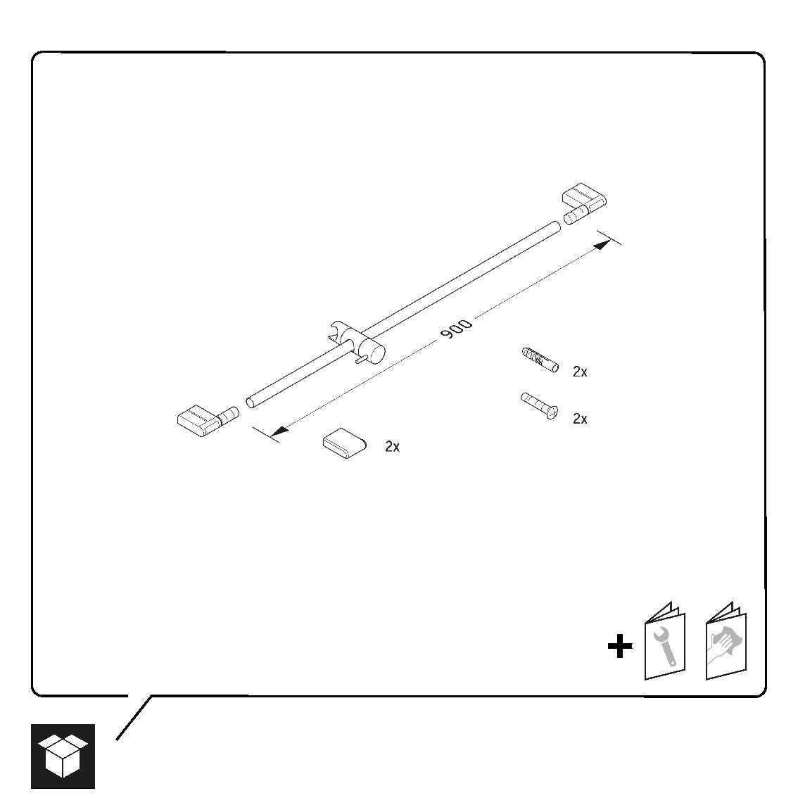 Duravit Universal shower rail