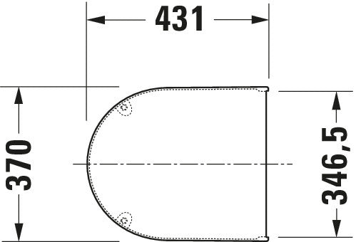 Duravit Universal Toilet Seat with Soft-Close Mechanism in White for Starck 3