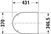Duravit Universal Toilet Seat with Soft-Close Mechanism in White for Starck 3