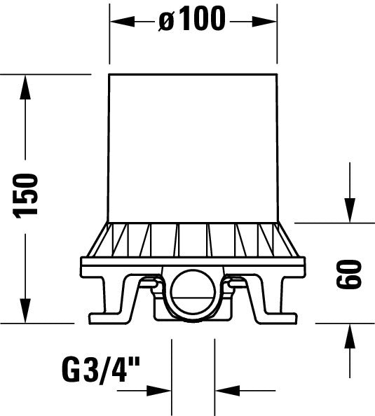 Duravit base body for bath mixer