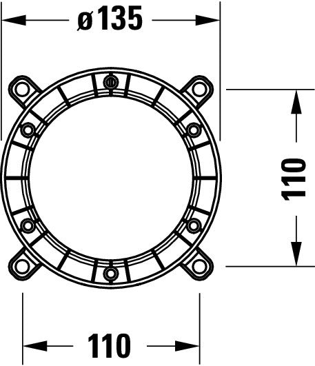 Duravit base body for bath mixer