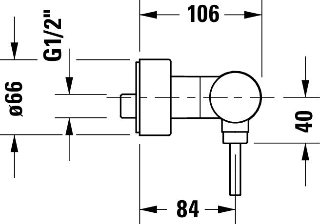 Duravit Circle single-lever shower mixer exposed
