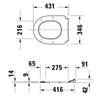 Duravit Univavo universal toilet seat with soft-close, oval