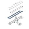 Stainless steel shower channel FlexGTB02