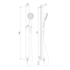 Shower set shower rail NT127B with integrated wall connection elbow