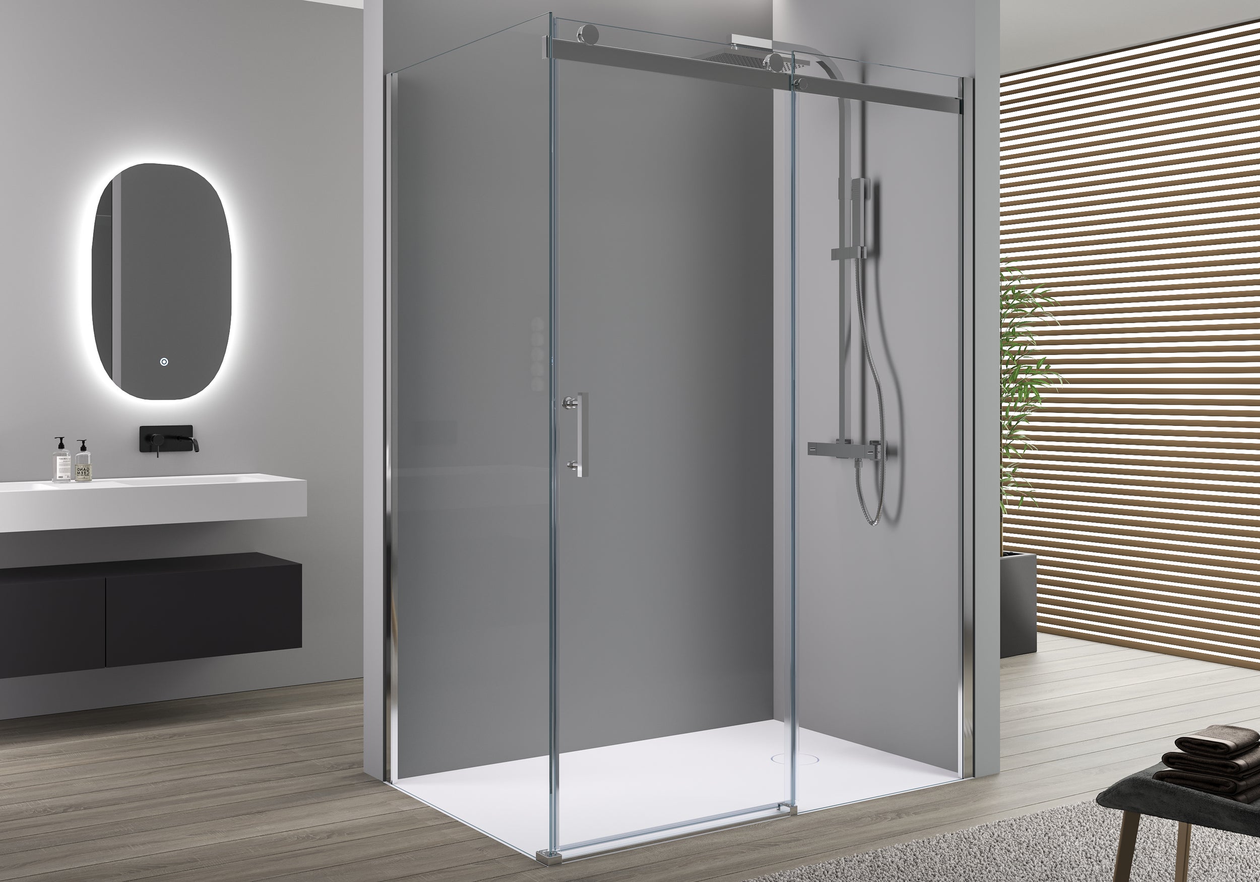 Shower enclosure with sliding door EX806