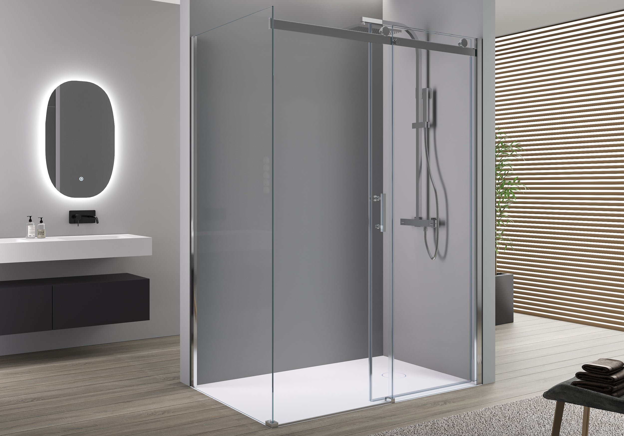 Shower enclosure with sliding door EX806