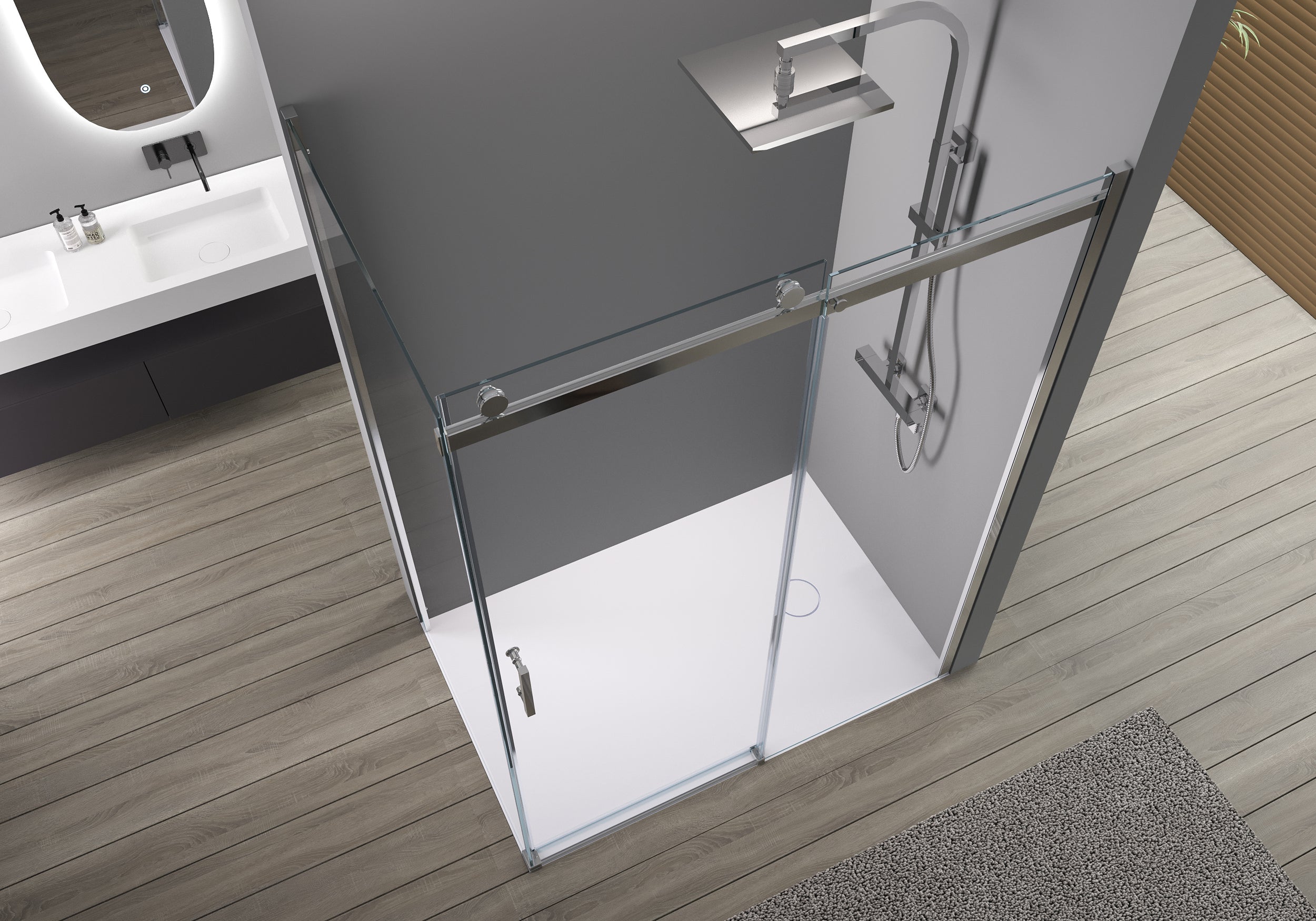 Shower enclosure with sliding door EX806