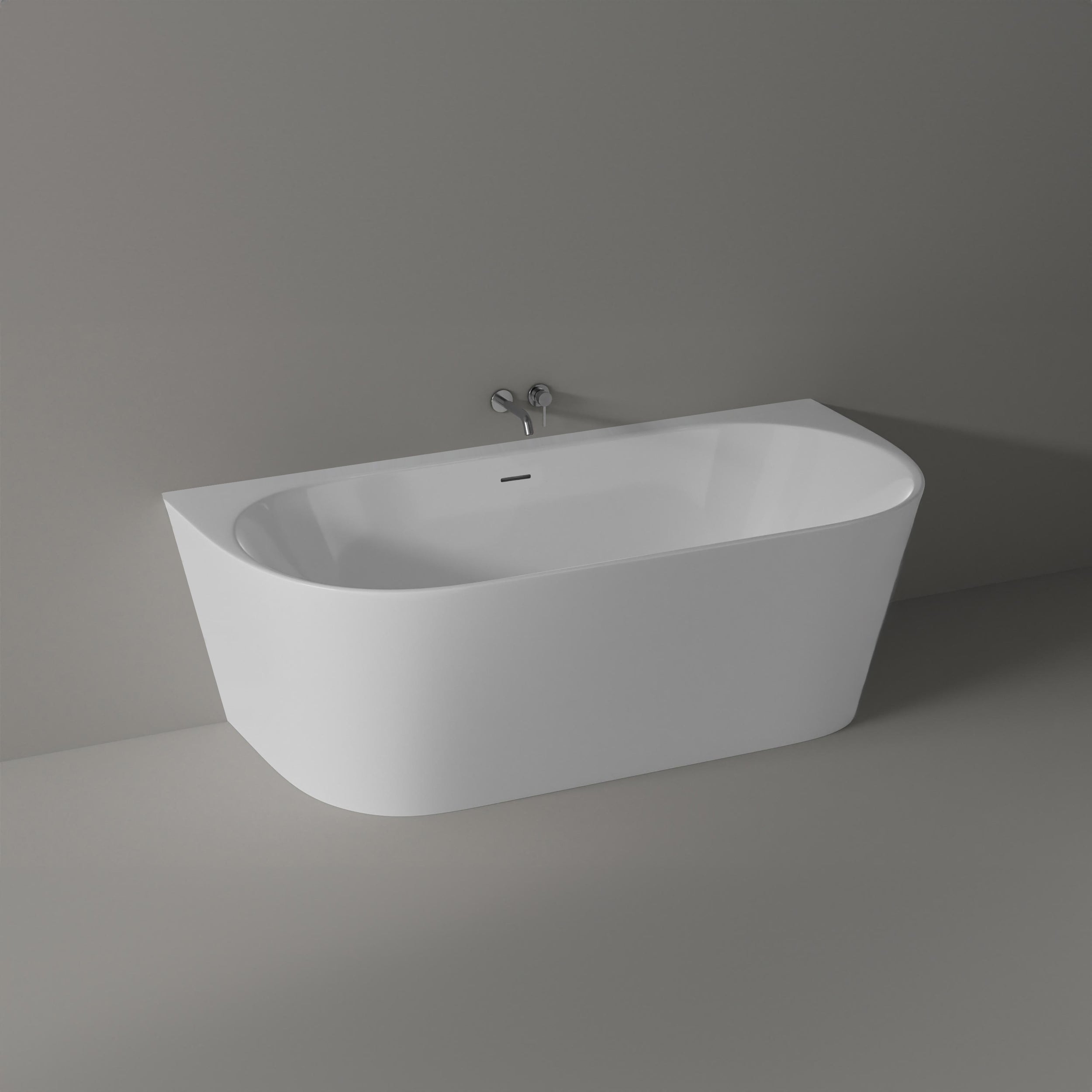 Free-standing space-saving bathtub NORA