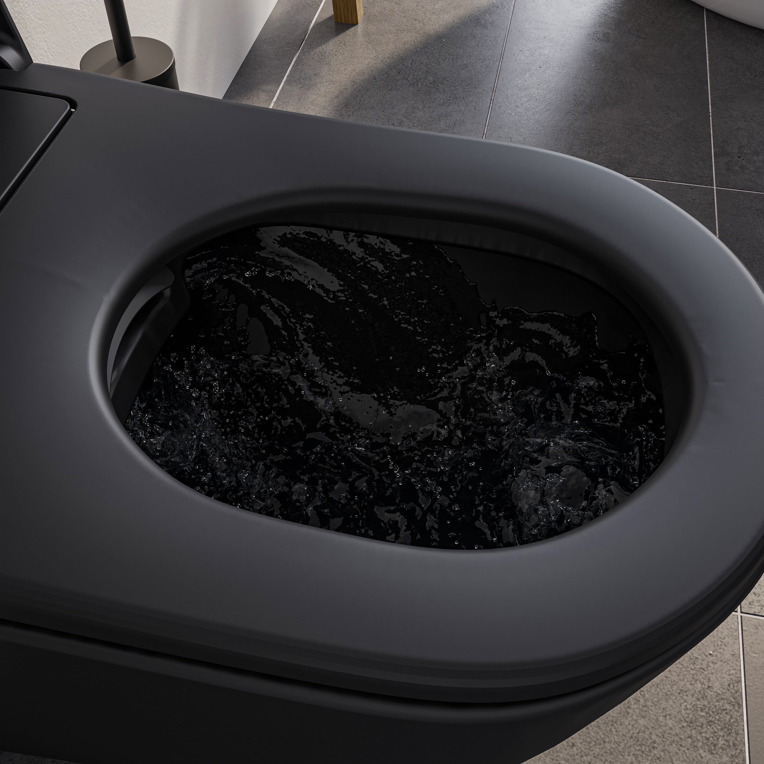 PREMIUM 1102 black matt shower toilet