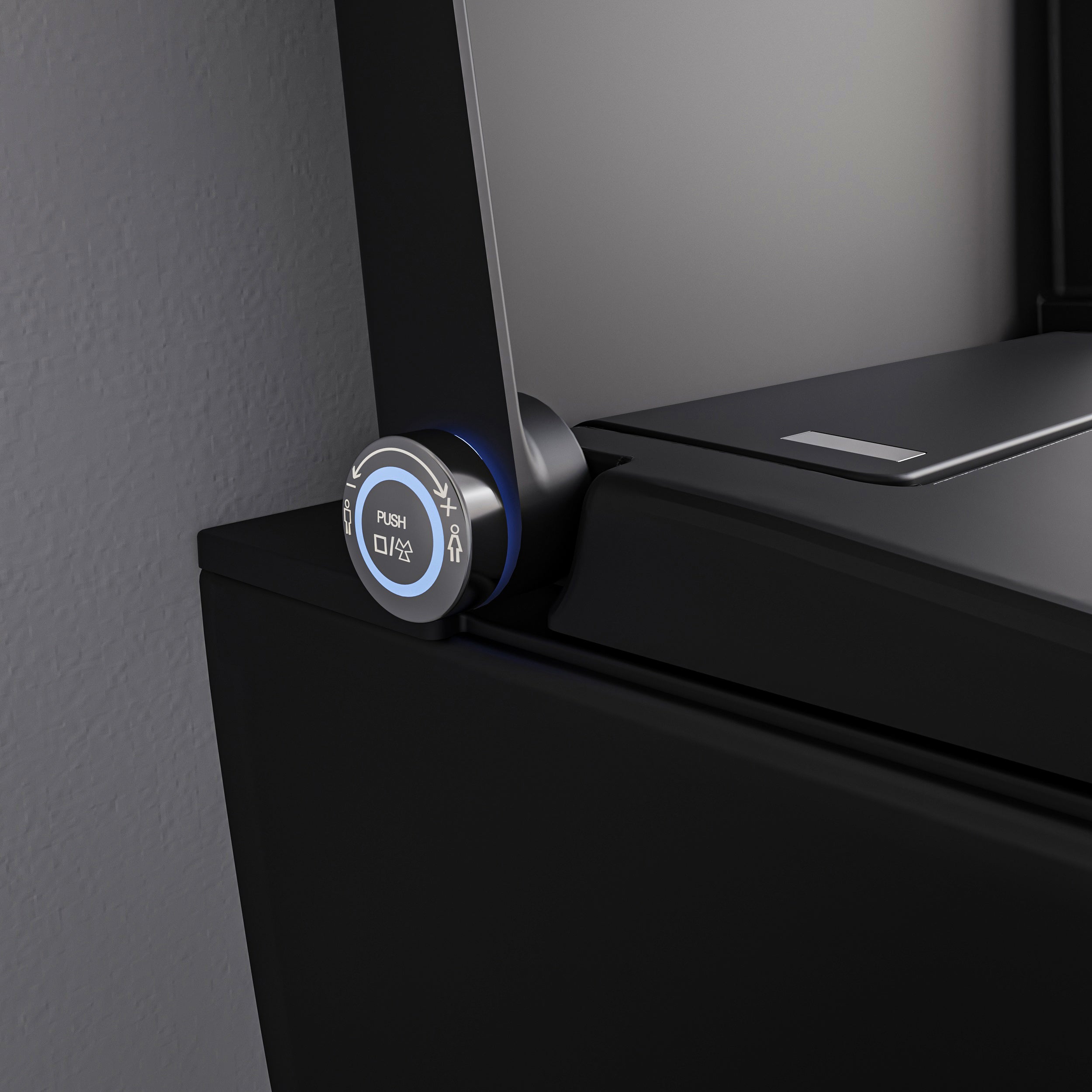 PREMIUM 1102 black matt shower toilet