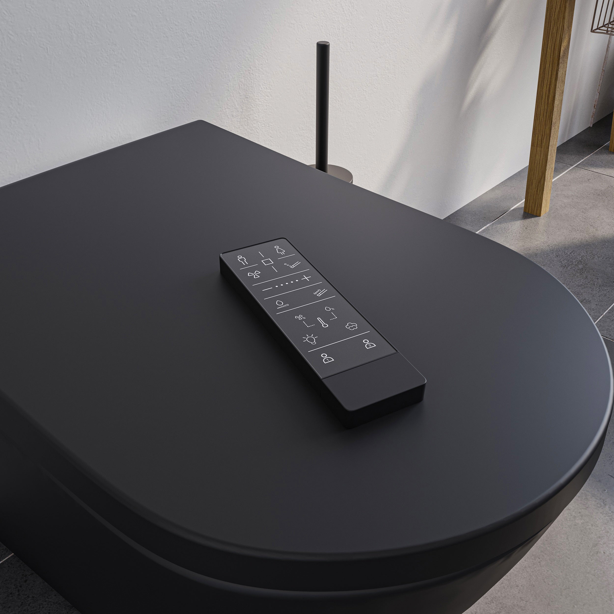 PREMIUM 1102 black matt shower toilet