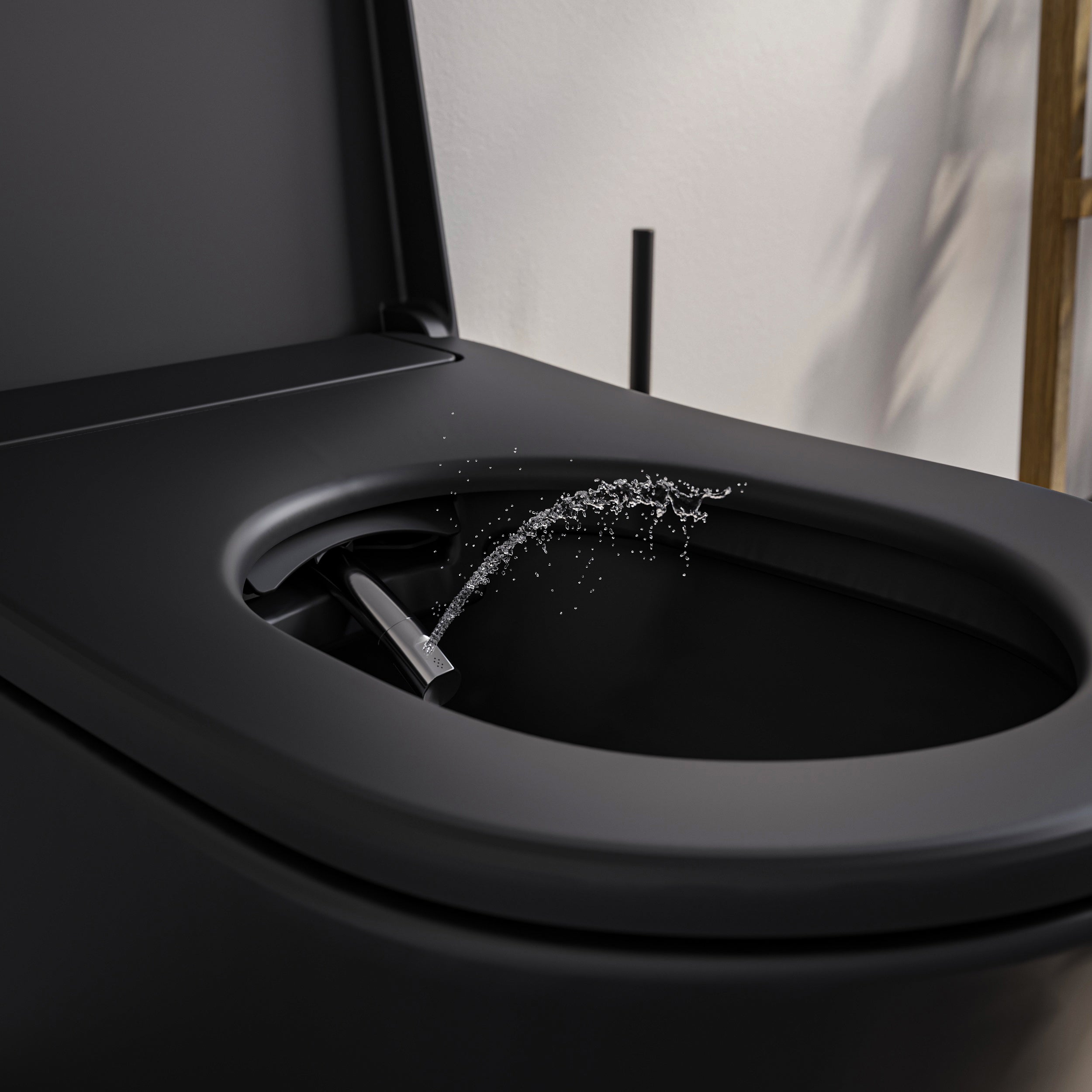 PREMIUM 1102 black matt shower toilet