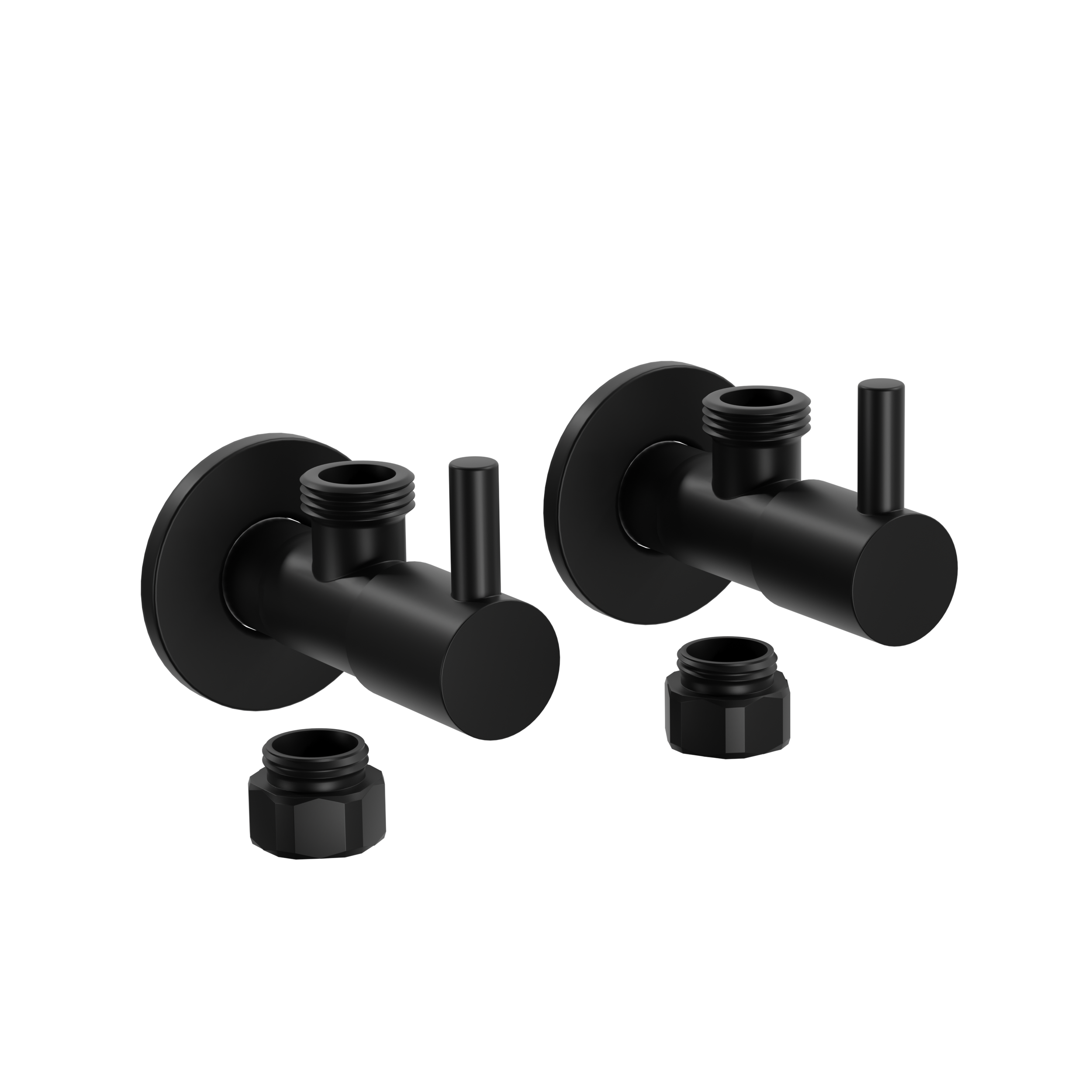 Design angle valve 2-pack - black matt
