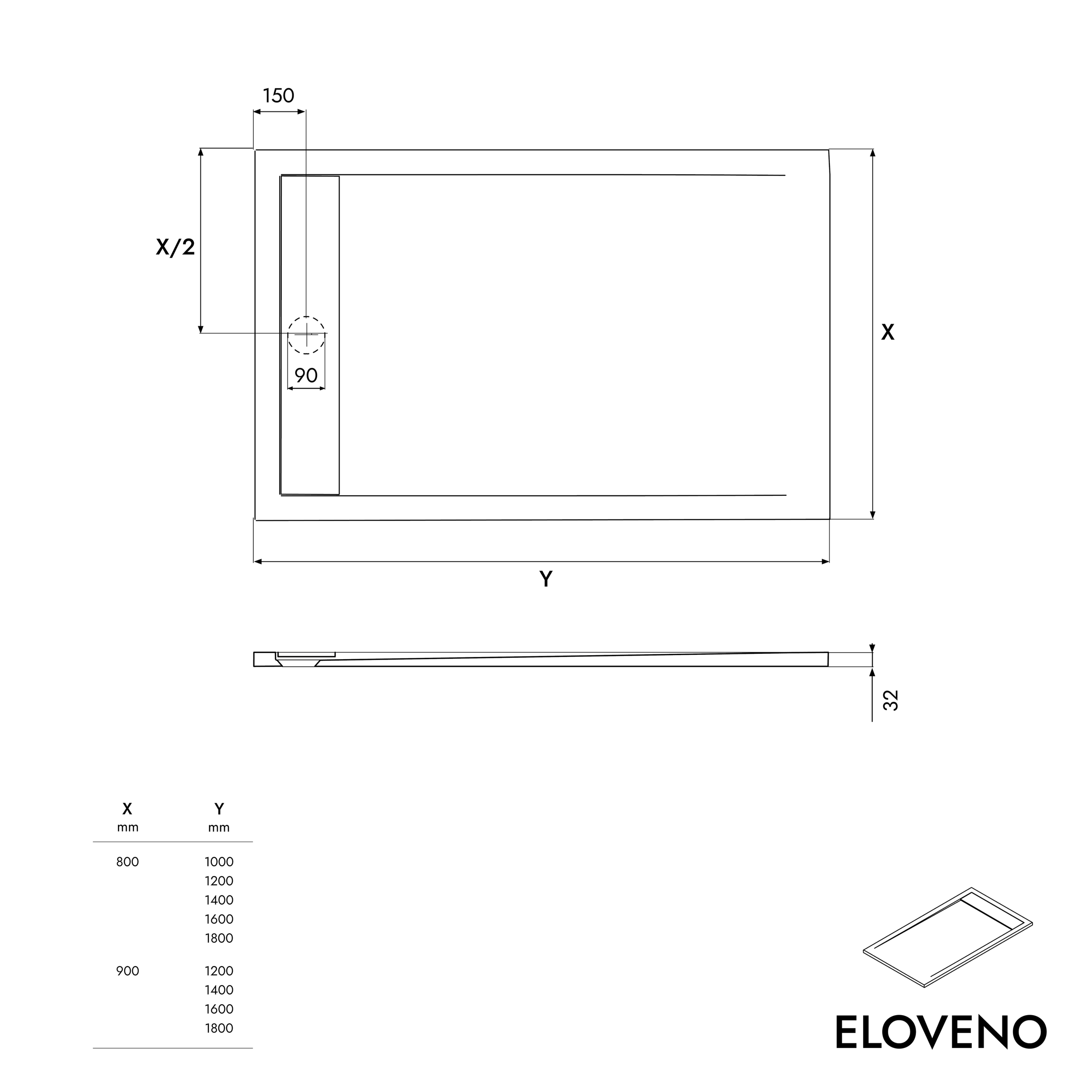 Duravit flat shower tray Eloveno