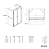 Shower enclosure U-shape EX412 with hinged doors