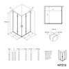 Corner shower with two folding doors NT213