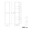 Bathroom furniture set VIREO 60 cm with washbasin