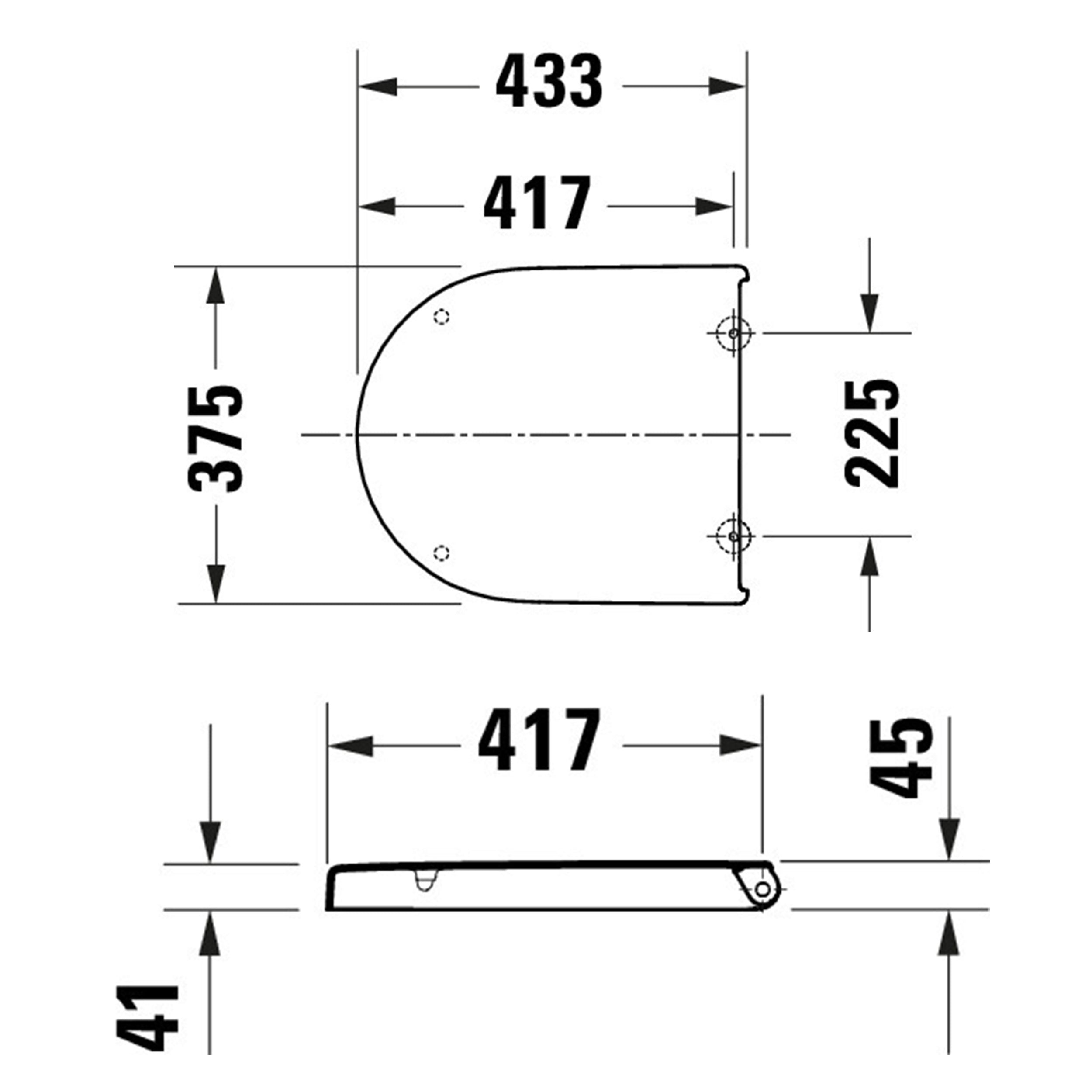 Duravit Univavo universal toilet seat with soft-close, round