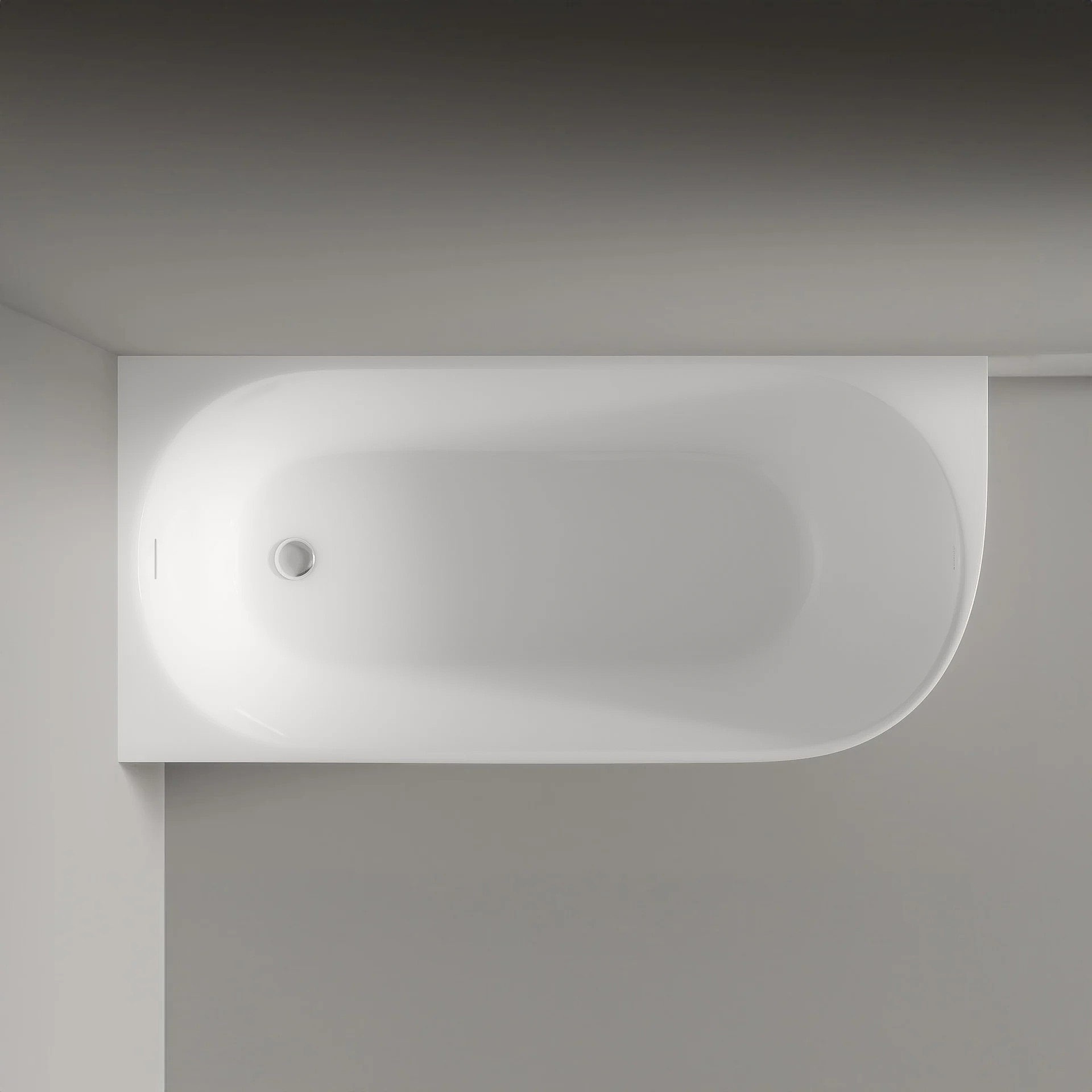 Freestanding space-saving bathtub NORA CORNER