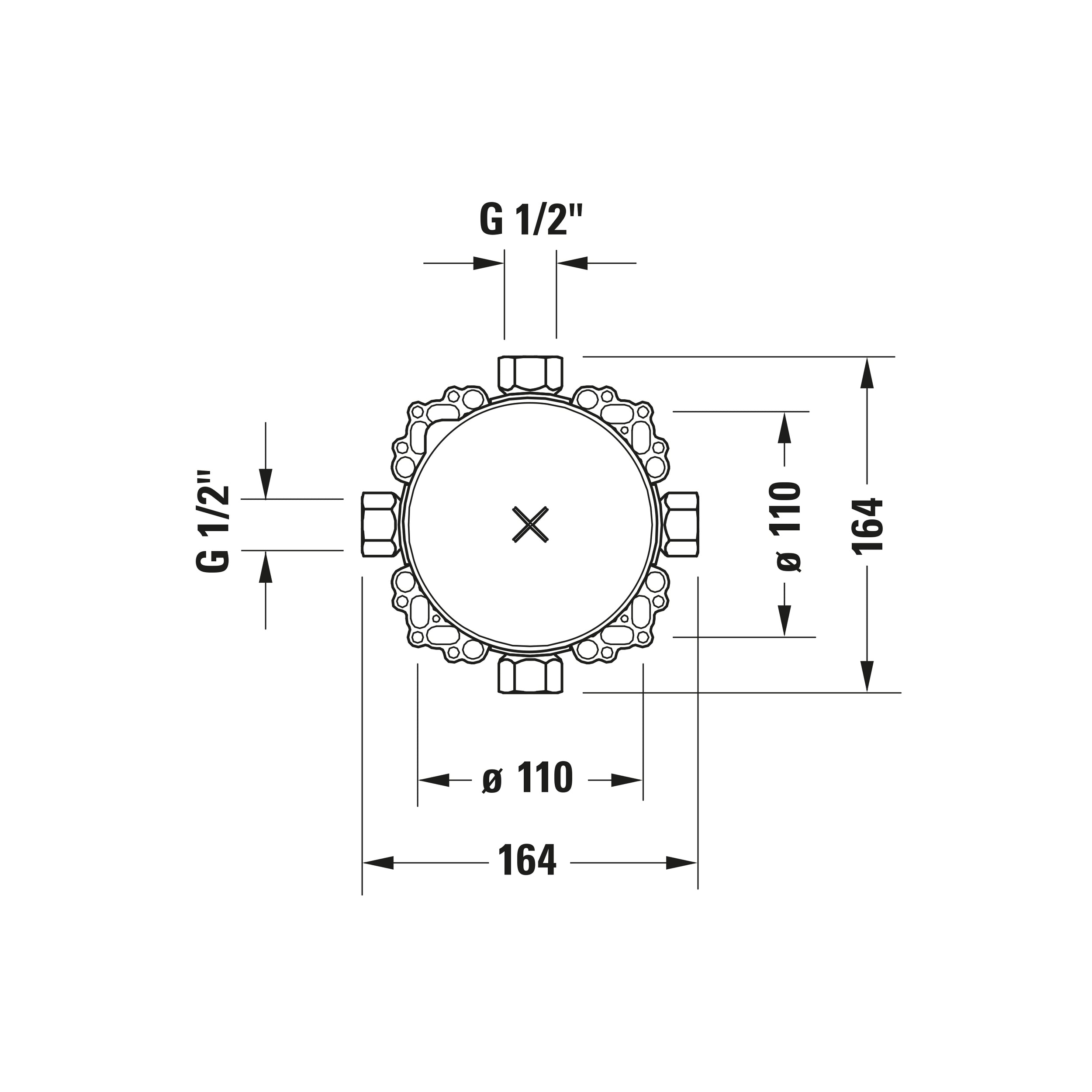 Duravit Tulum concealed shower mixer with shower head