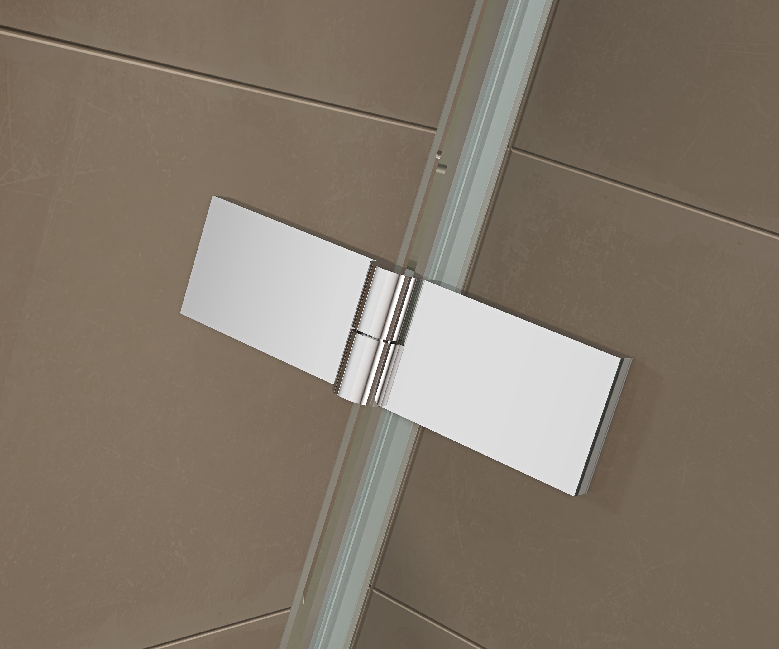 Corner shower with revolving doors, corner entry EX809