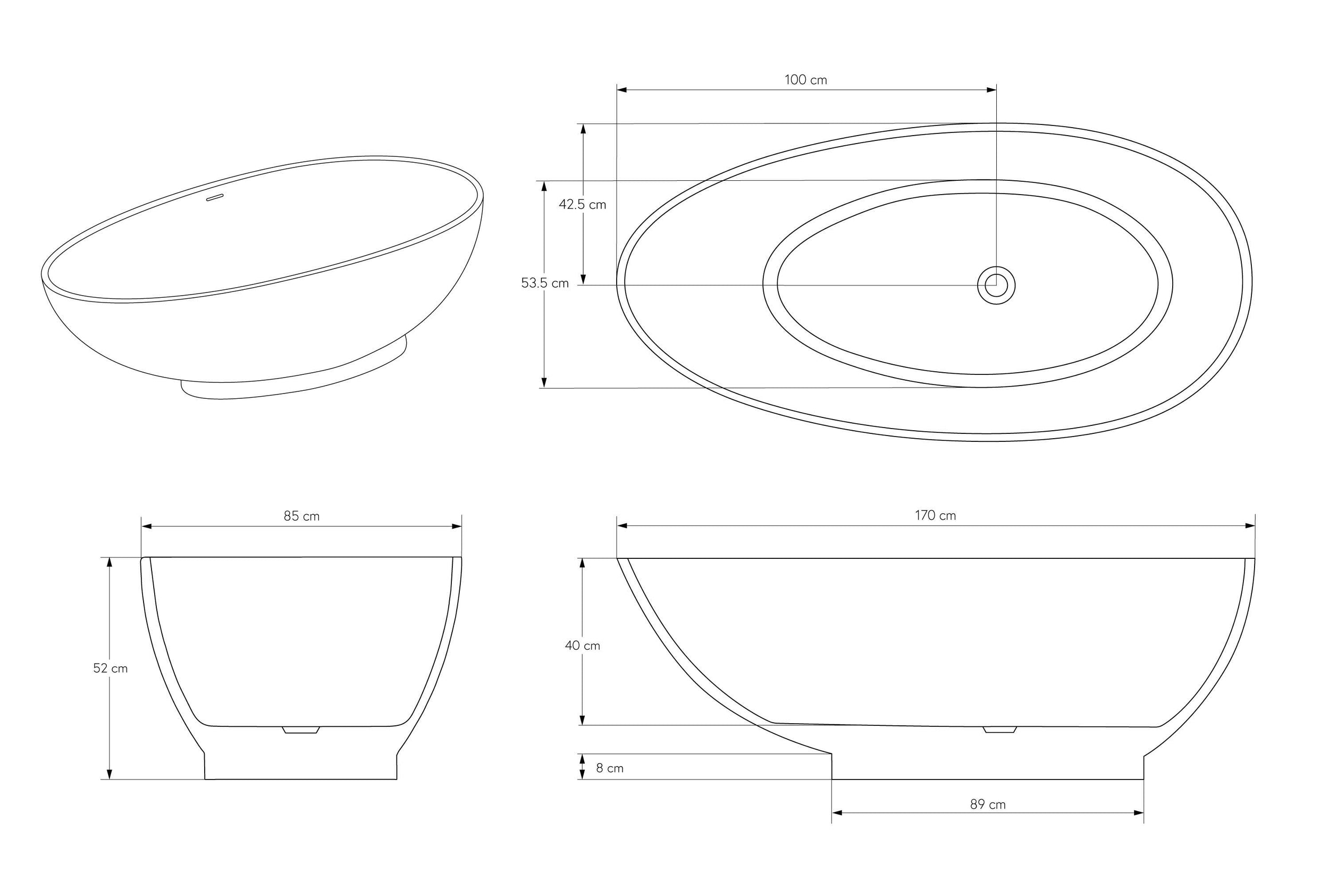 Freestanding bathtub VIGO