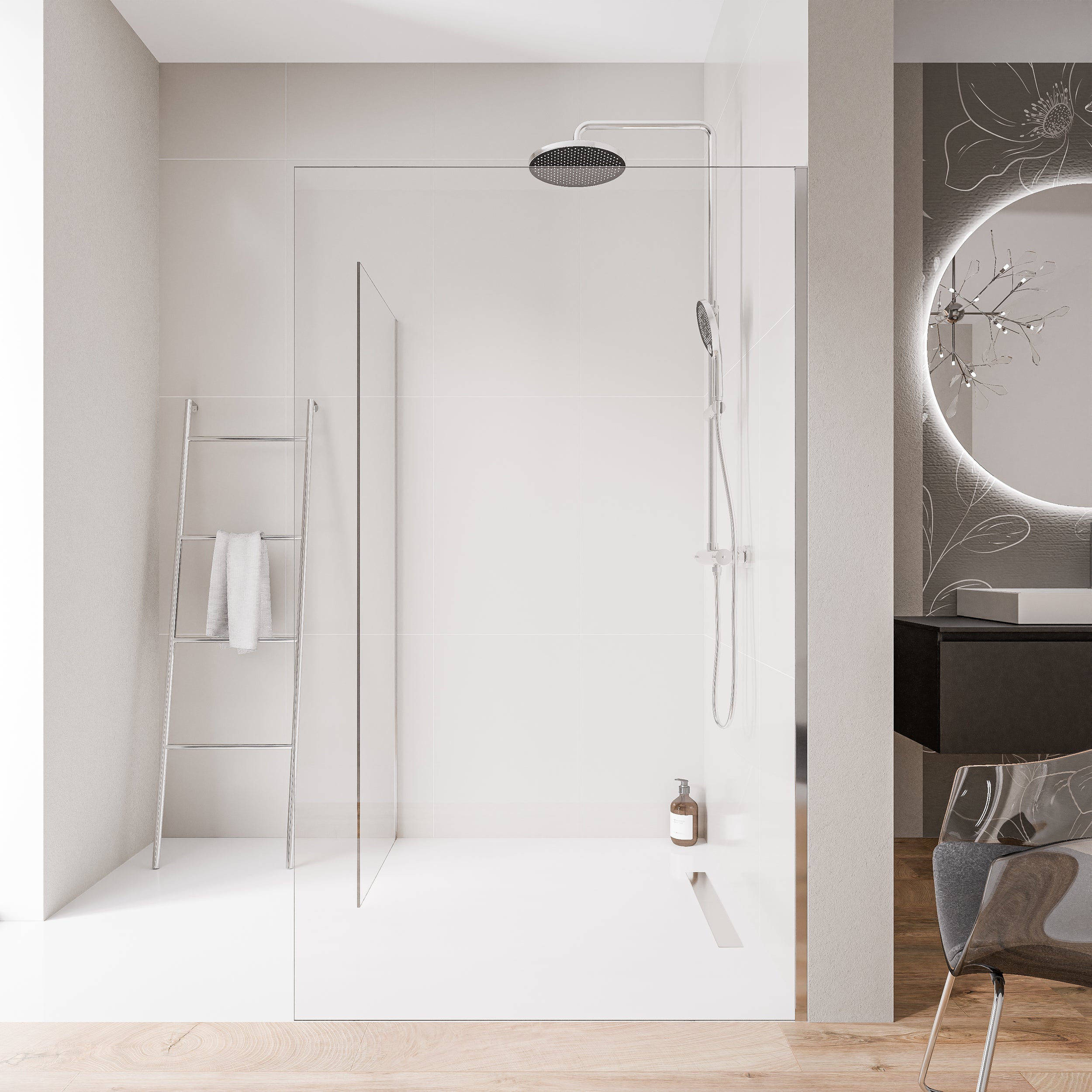 Walk-in Shower enclosure Nano clear glass EX102