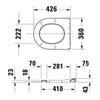 Duravit Univavo universal toilet seat with soft-close, round