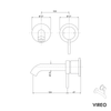 Wall-mounted washbasin fitting VIREO