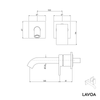 LAVOA wall-mounted basin mixer