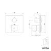 Thermostatic fitting LAVOA concealed
