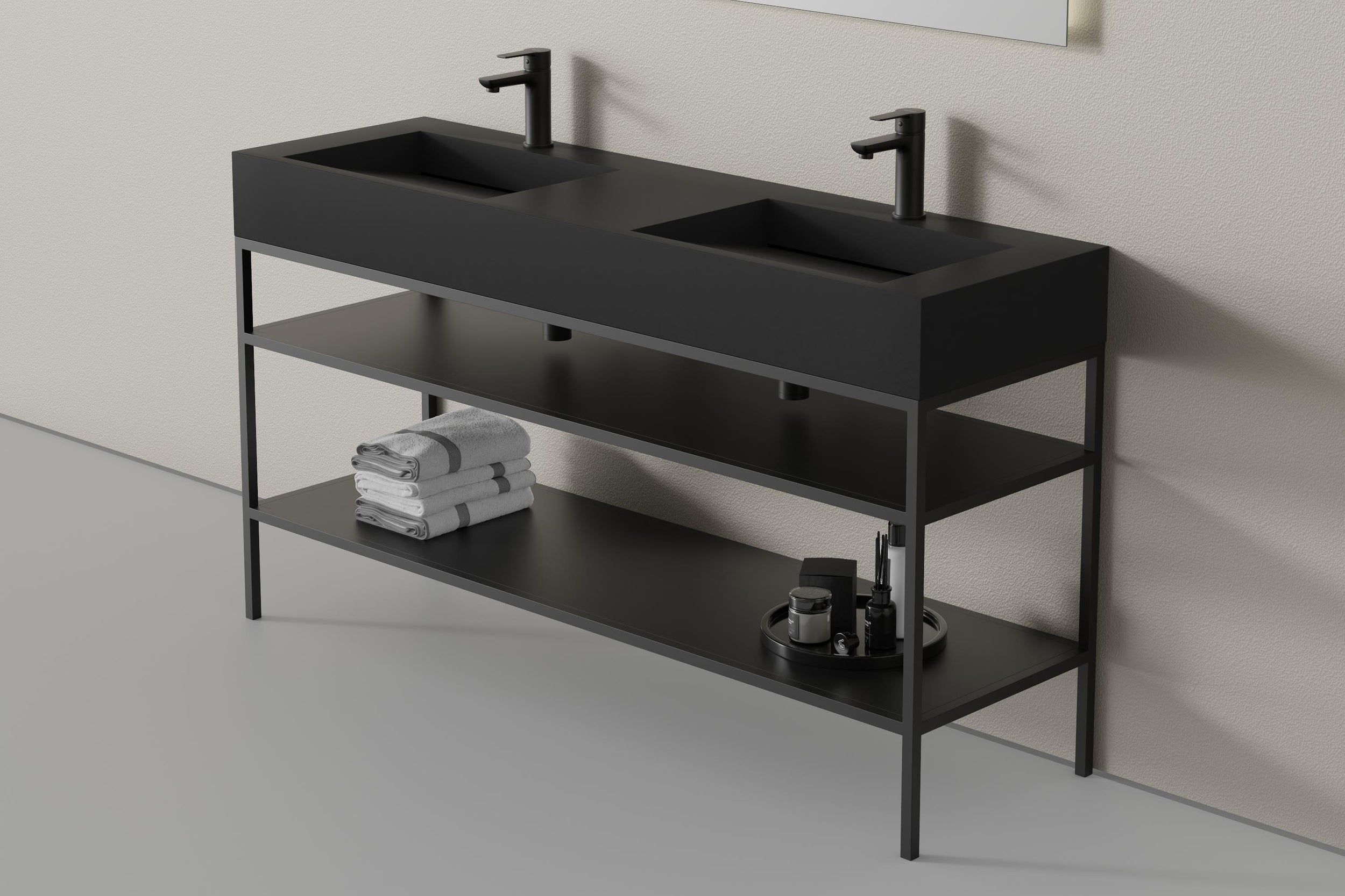 Washbasin metal console 150S
