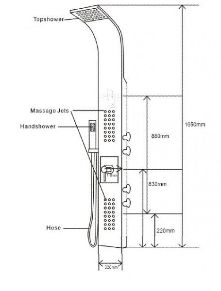 Shower column 8815 with SEDAL thermostat