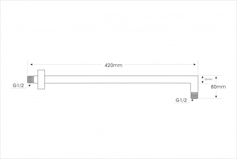 Wall mounted shower arm 2605