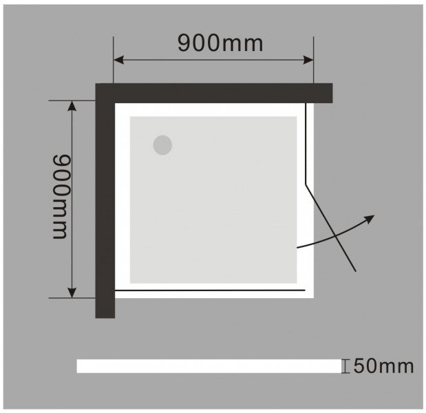 Shower tray square acrylic