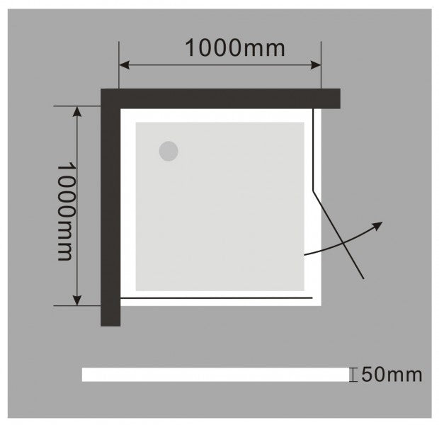 Shower tray square acrylic