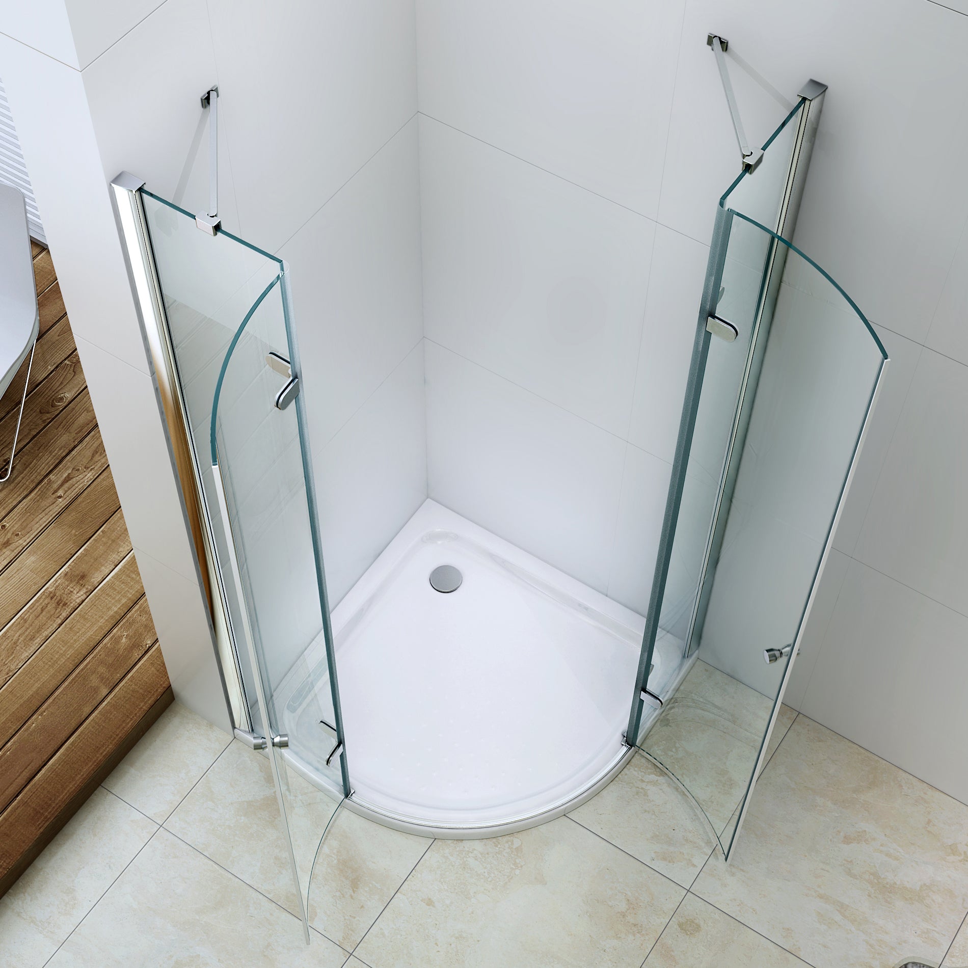 Round shower EX406 with revolving door