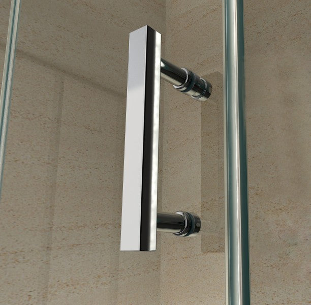 Corner shower enclosure EX416 - genuine NANO glass 8mm - with shower tray