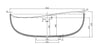 Freestanding bathtub WAVE STONE